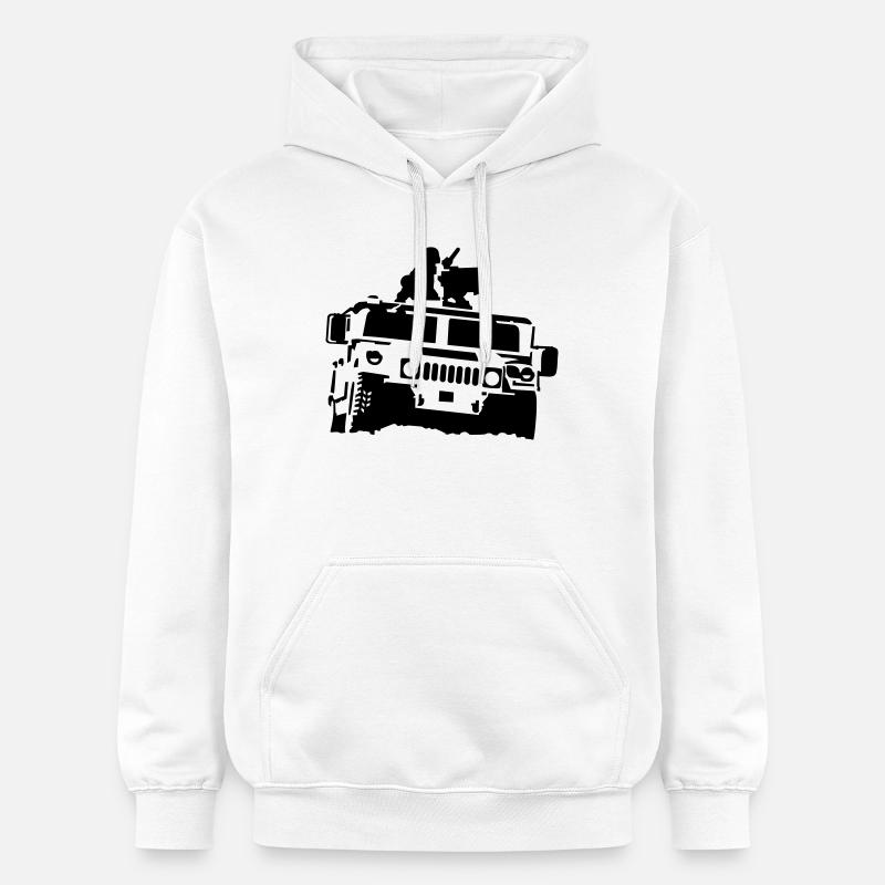 Véhicule de combat - Sweat à capuche Softstyle® Gildan Unisexe - blanc