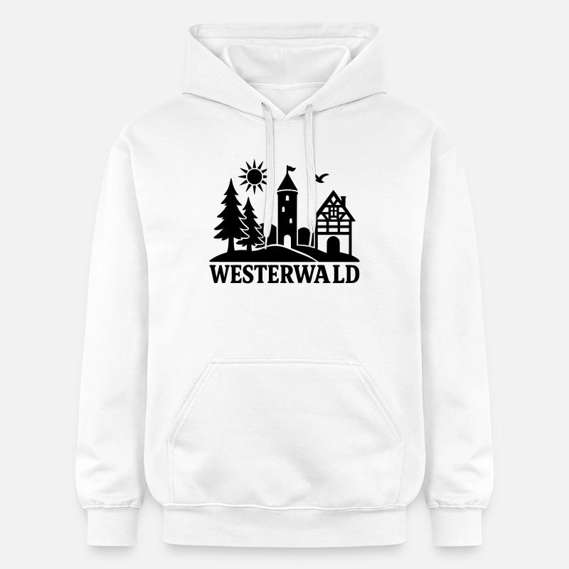 Westerwald Silhouette - Sweat à capuche Softstyle® Gildan Unisexe - blanc