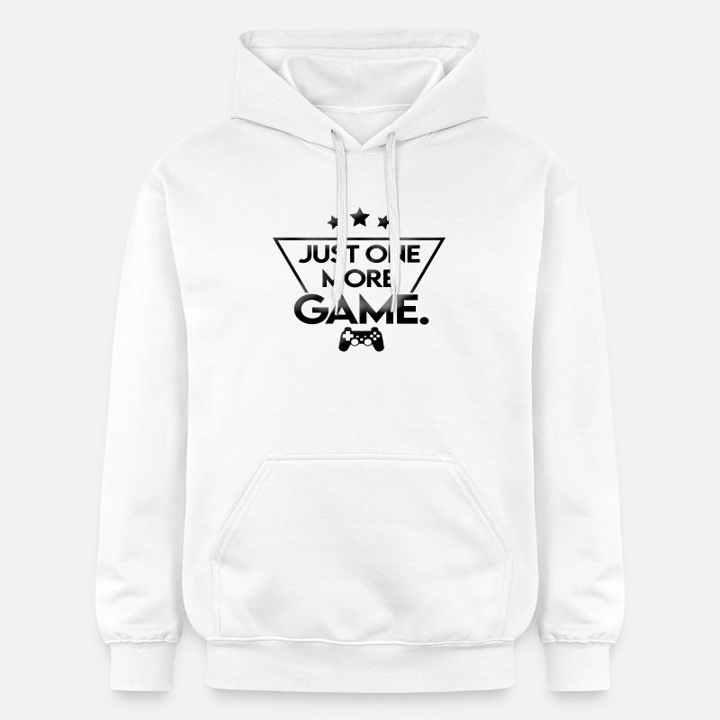Just_one_more_game_-_noir_ - Sweat à capuche Softstyle® Gildan Unisexe - blanc