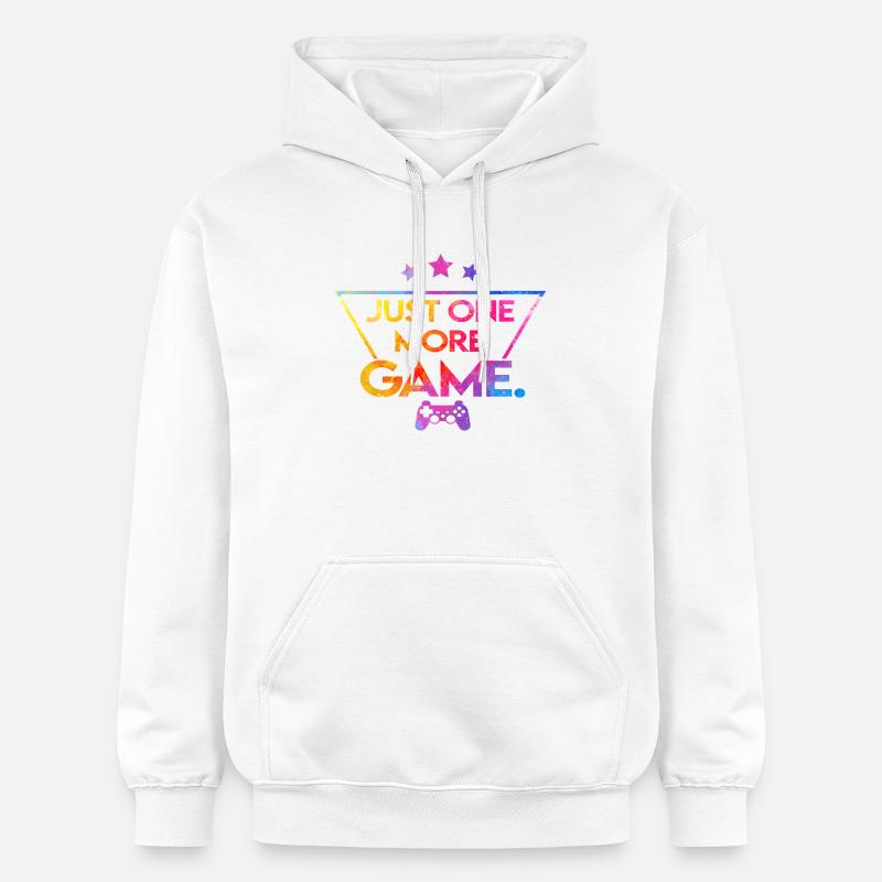 Just_one_more_game_-_étoile_ - Sweat à capuche Softstyle® Gildan Unisexe - blanc