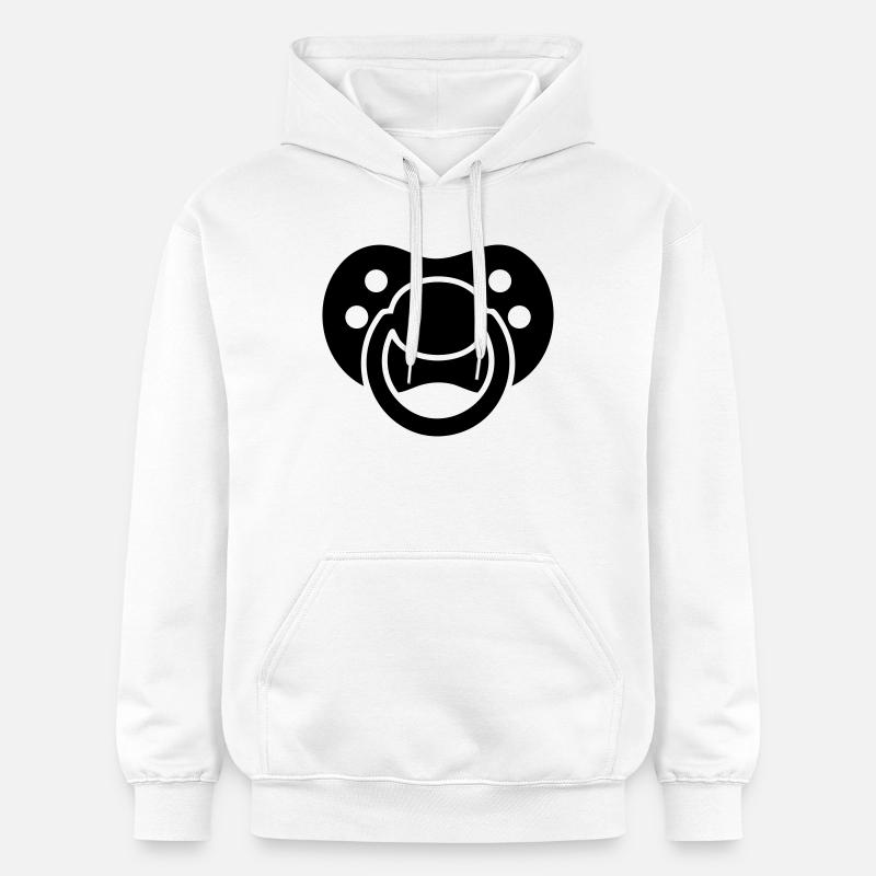 Silhouette de tétine – Design de bébé - Sweat à capuche Softstyle® Gildan Unisexe - blanc