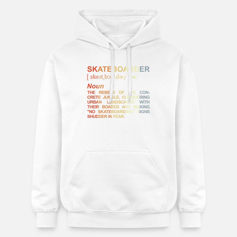 Signification de skateboarder - Sweat à capuche Softstyle® Gildan Unisexe - blanc