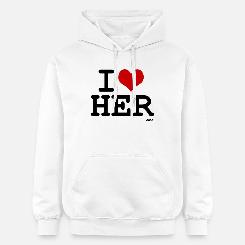 Je l'aime par wam - Sweat à capuche Softstyle® Gildan Unisexe - blanc
