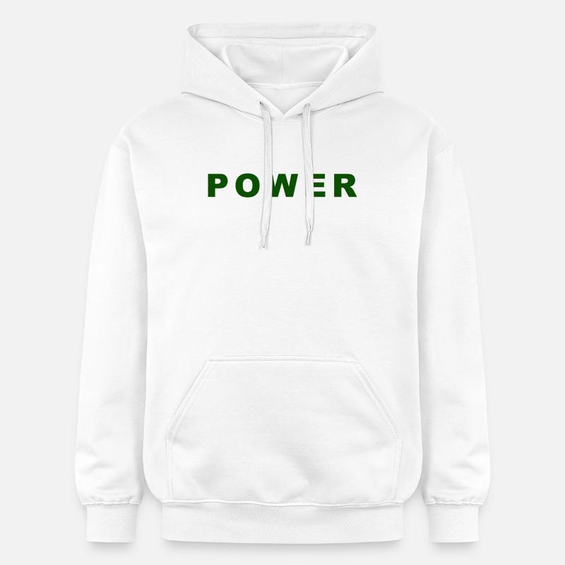 Conception de texte audacieuse Green Power - Sweat à capuche Softstyle® Gildan Unisexe - blanc