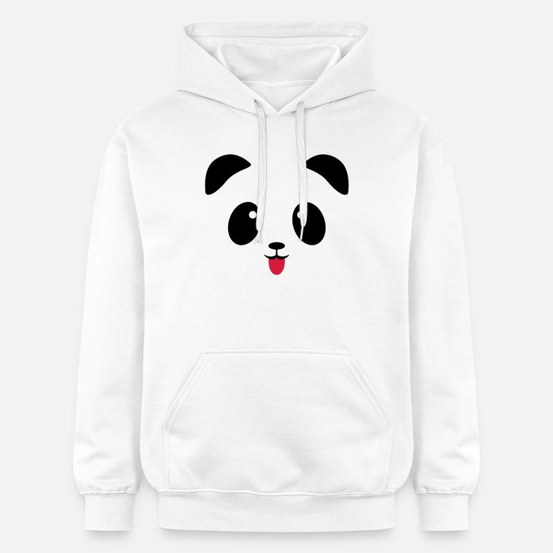 Langue de visage de panda - Sweat à capuche Softstyle® Gildan Unisexe - blanc