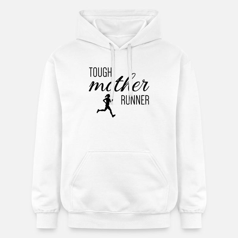 Mère coureuse coriace - Sweat à capuche Softstyle® Gildan Unisexe - blanc