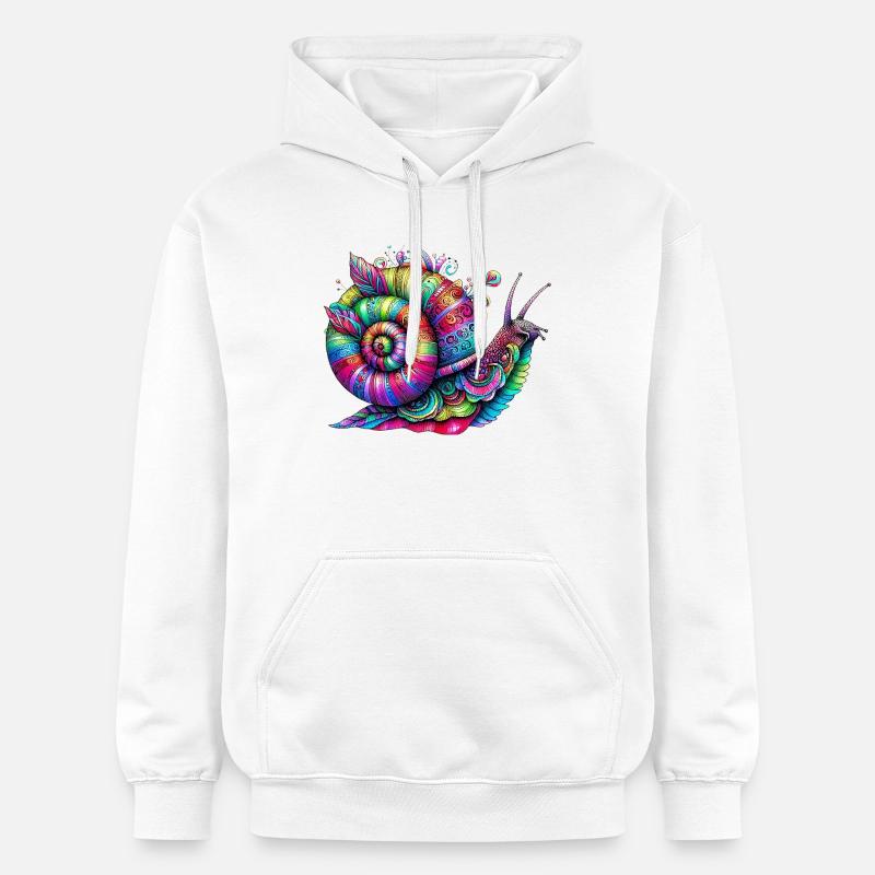 Escargot - Sweat à capuche Softstyle® Gildan Unisexe - blanc