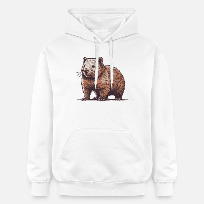 Wombat - Sweat à capuche Softstyle® Gildan Unisexe - blanc