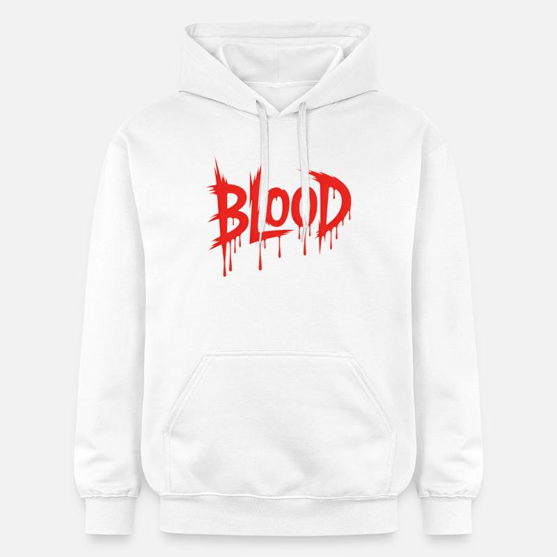 Sang - Conception de sang tueur - Sweat à capuche Softstyle® Gildan Unisexe - blanc