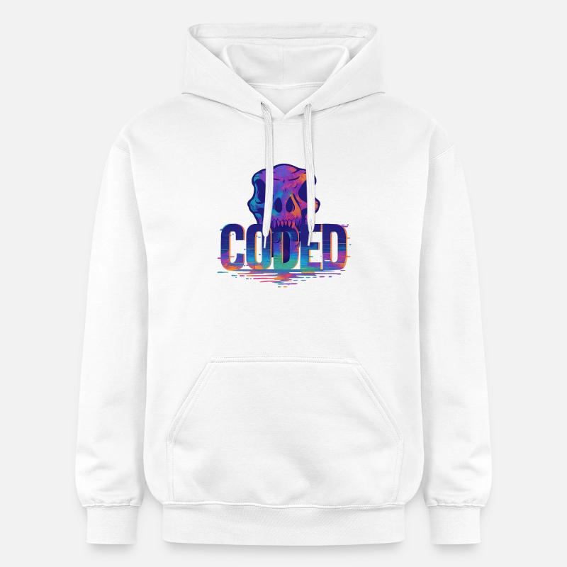 Coded_Dinoarmy - Sweat à capuche Softstyle® Gildan Unisexe - blanc
