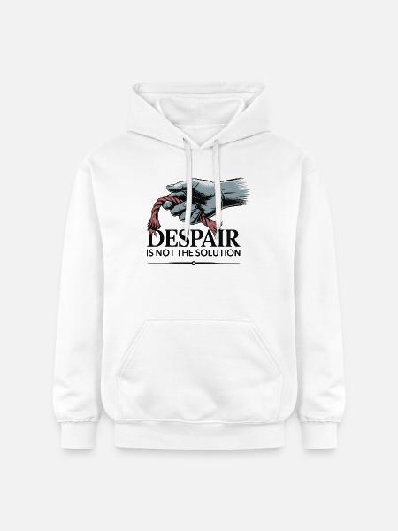 Resilient Hand Holding Frayed Rope - Gildan Unisex Softstyle® Midweight Hoodie - white