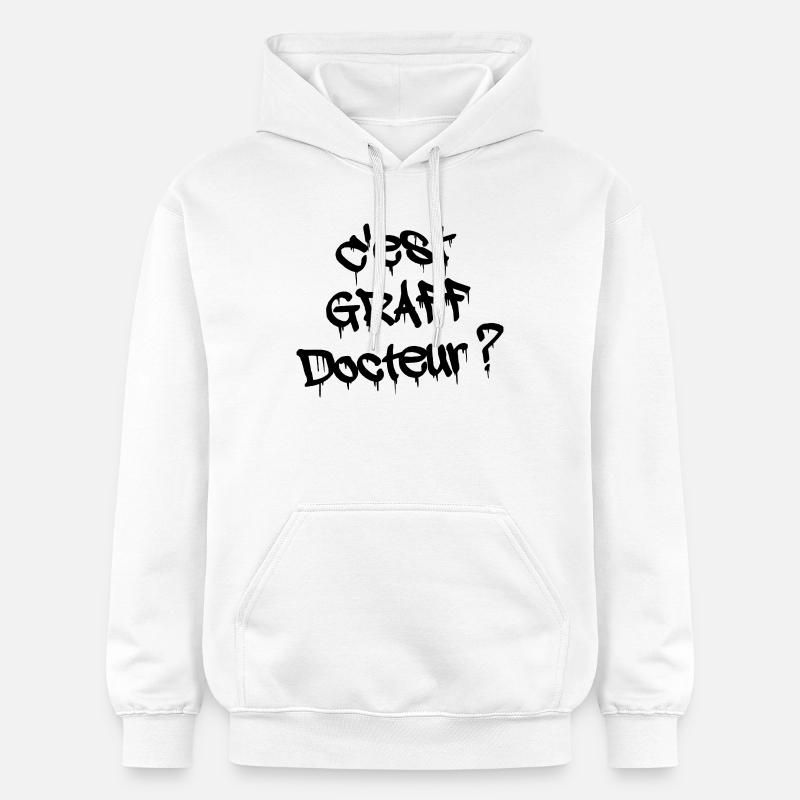C'EST GRAFF DOCTEUR ? - Sweat à capuche Softstyle® Gildan Unisexe - blanc