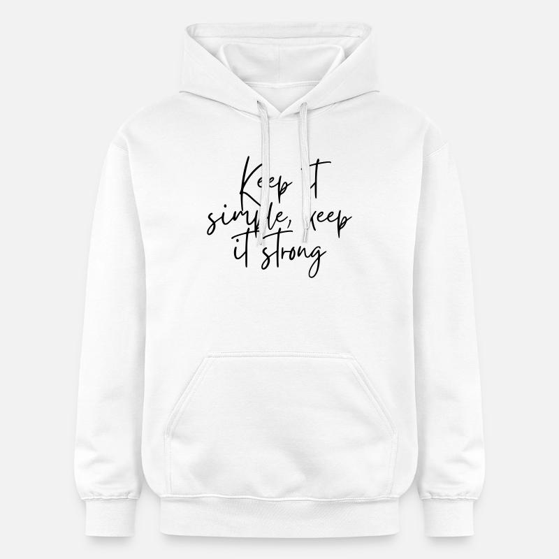 Reste simple, reste fort - Sweat à capuche Softstyle® Gildan Unisexe - blanc