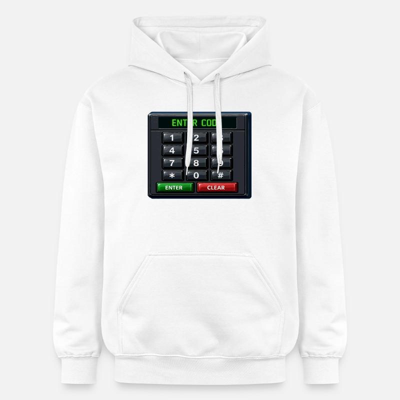 Entrée du code Clavier néon - Sweat à capuche Softstyle® Gildan Unisexe - blanc