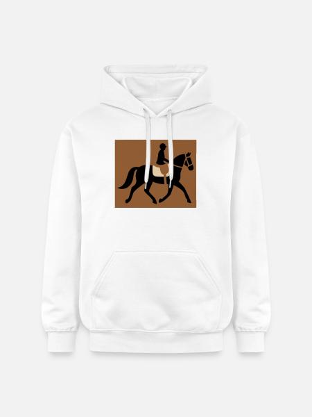 Cavalier équestre passe-temps - Sweat à capuche Softstyle® Gildan Unisexe - blanc