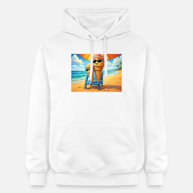 Glace en été - Sweat à capuche Softstyle® Gildan Unisexe - blanc