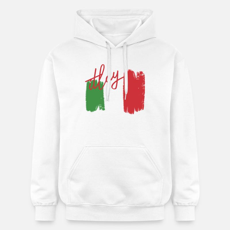 Drapeau italien - Sweat à capuche Softstyle® Gildan Unisexe - blanc