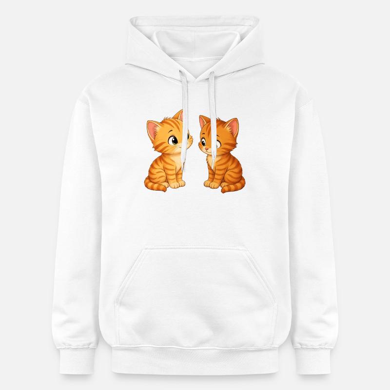 Deux mignons chatons - Sweat à capuche Softstyle® Gildan Unisexe - blanc