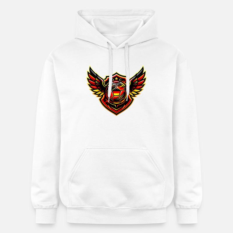 Blason de Soccer Germany - Sweat à capuche Softstyle® Gildan Unisexe - blanc