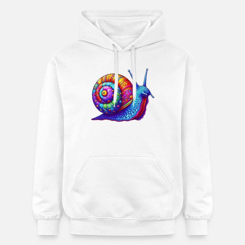 Escargot - Sweat à capuche Softstyle® Gildan Unisexe - blanc