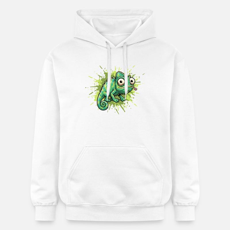 Éclaboussure de graffiti caméléon - Sweat à capuche Softstyle® Gildan Unisexe - blanc