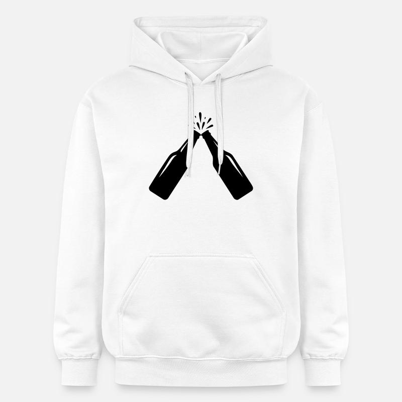 Santé – Bouteilles de bière grillées - Sweat à capuche Softstyle® Gildan Unisexe - blanc