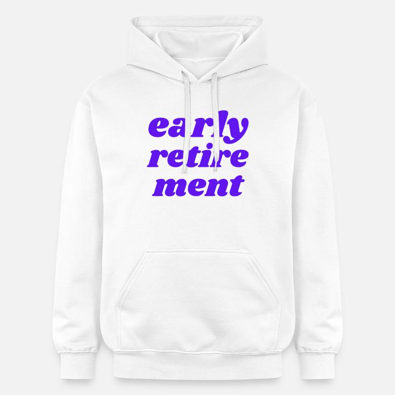 Retraite anticipée - Sweat à capuche Softstyle® Gildan Unisexe - blanc