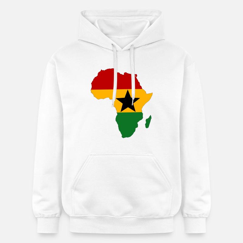 Drapeau du Ghana Afrique - Sweat à capuche Softstyle® Gildan Unisexe - blanc