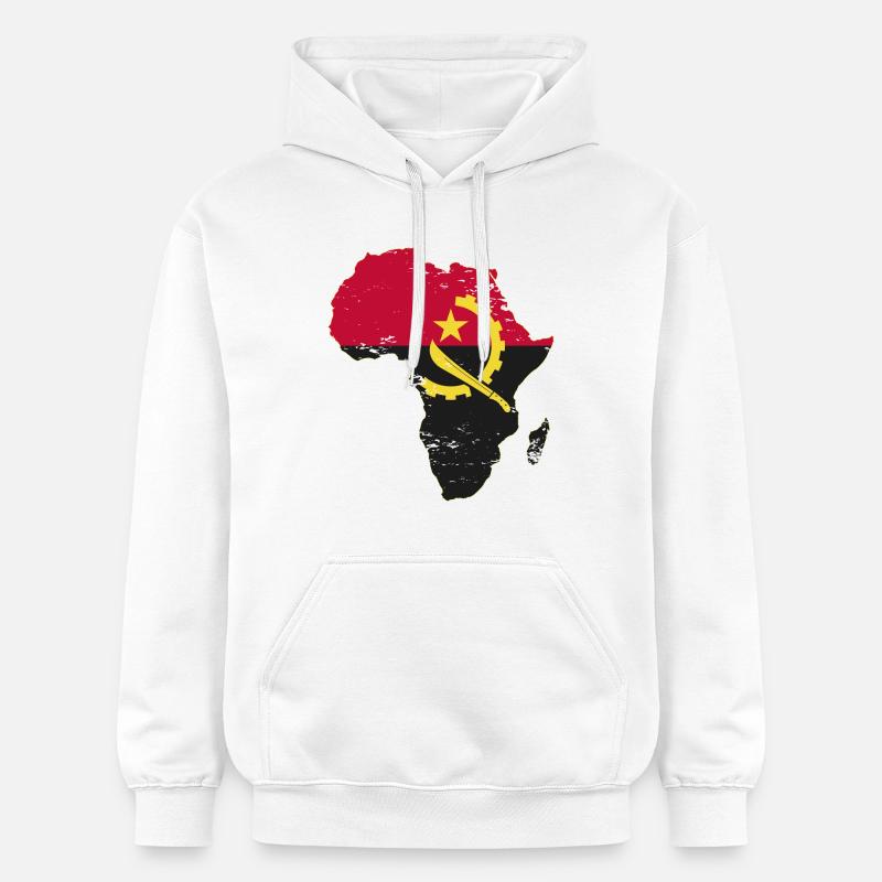 Drapeau de l’Angola Afrique - Sweat à capuche Softstyle® Gildan Unisexe - blanc