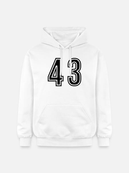 43 Number symbol - Gildan Unisex Softstyle® Midweight Hoodie - white