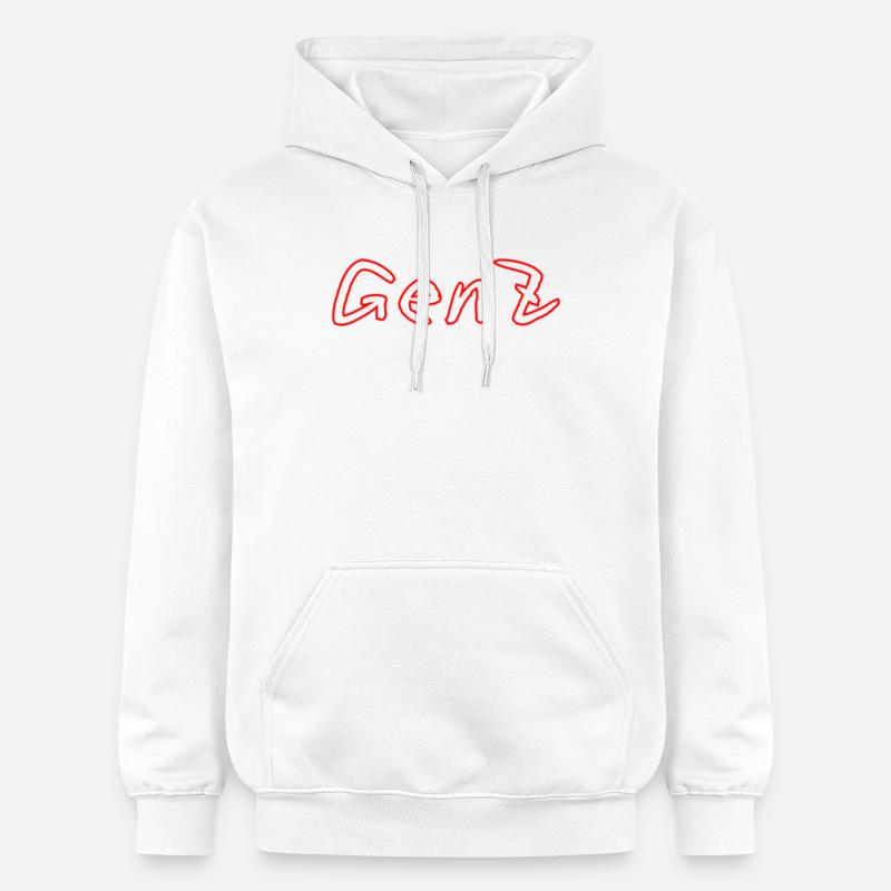 GenZ Graffiti Red - Sweat à capuche Softstyle® Gildan Unisexe - blanc