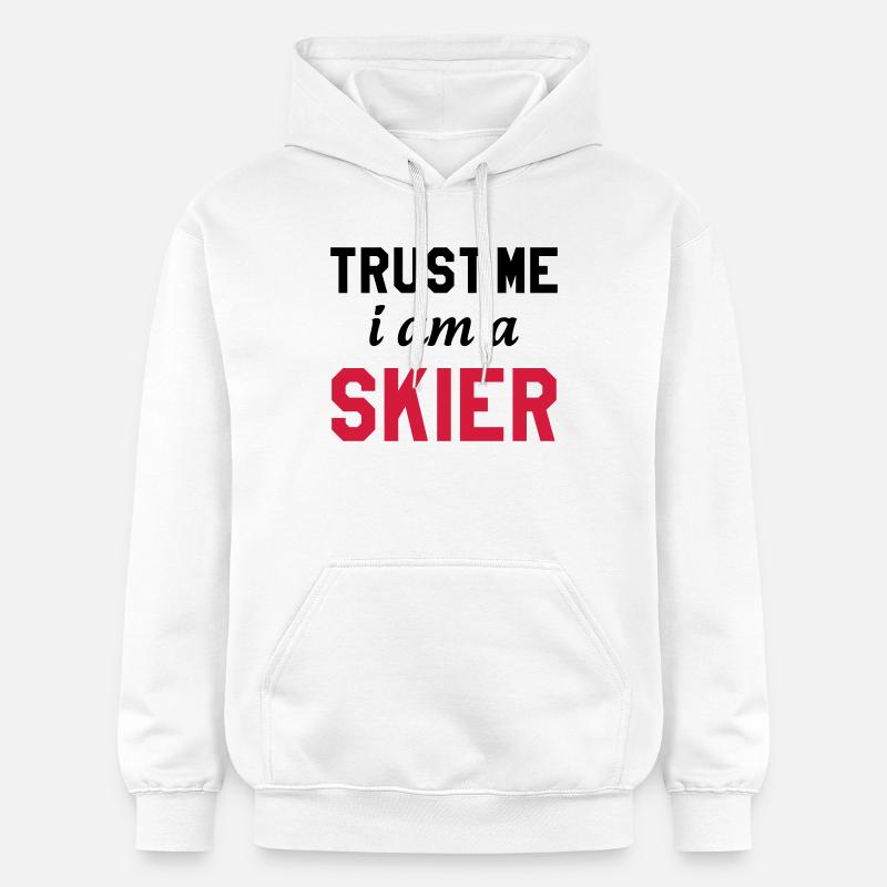 Trust me I am Skier - Sweat à capuche Softstyle® Gildan Unisexe - blanc