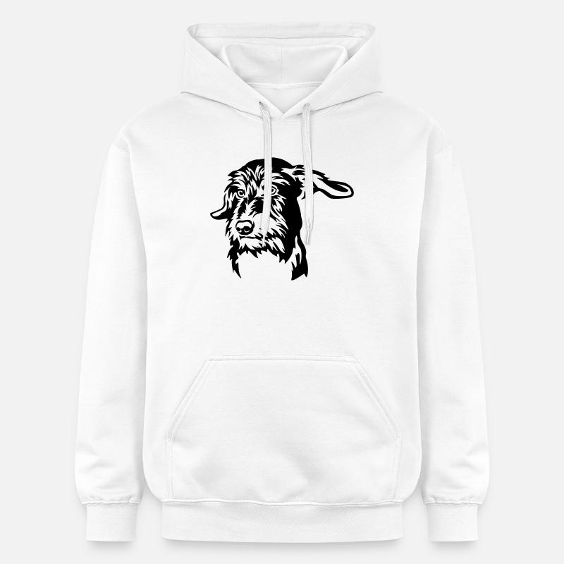 Dackel Kopf - Gildan Unisex Softstyle® Midweight Hoodie - Weiß
