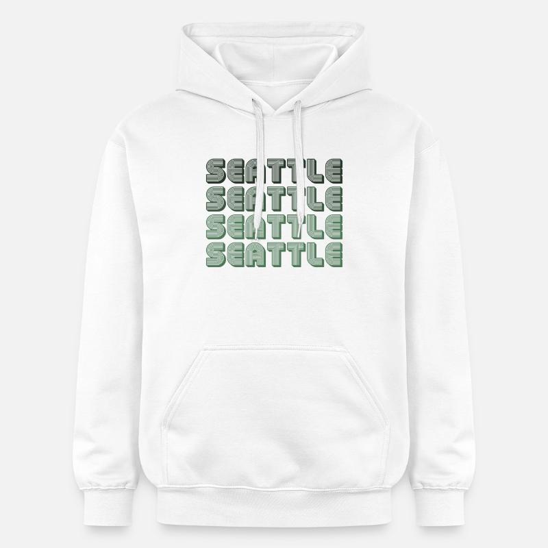 Motif de blocs de Seattle - Sweat à capuche Softstyle® Gildan Unisexe - blanc