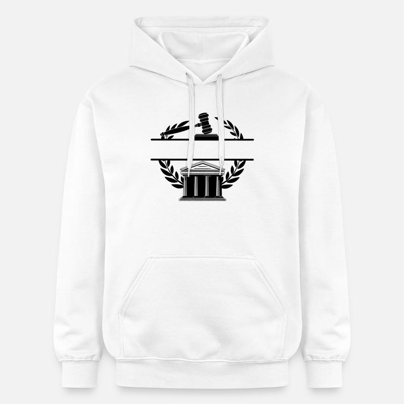 Palais de justice monogramme d’avocat - Sweat à capuche Softstyle® Gildan Unisexe - blanc