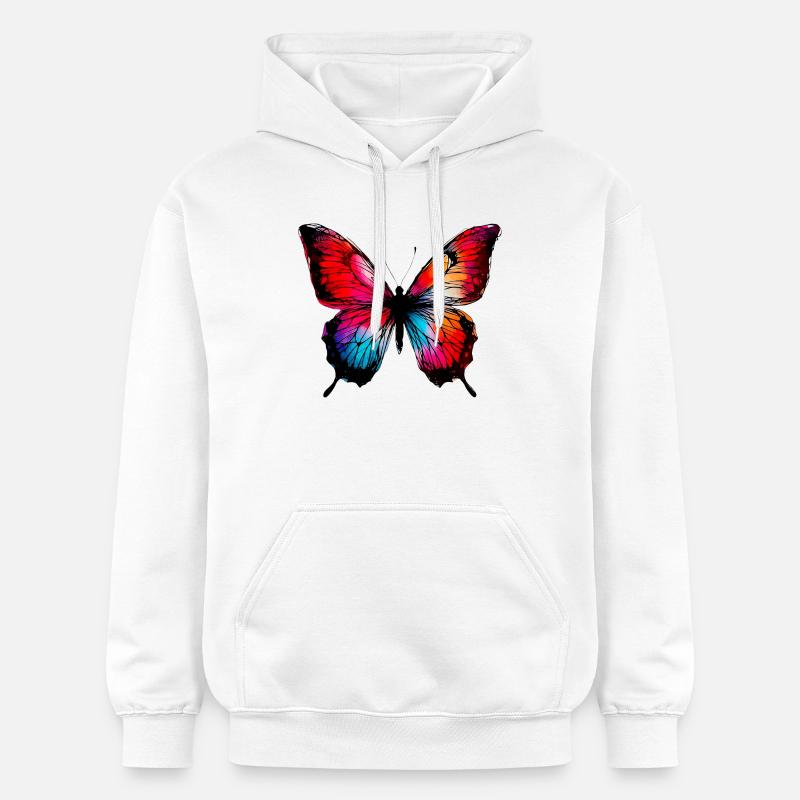 Papillon - Sweat à capuche Softstyle® Gildan Unisexe - blanc