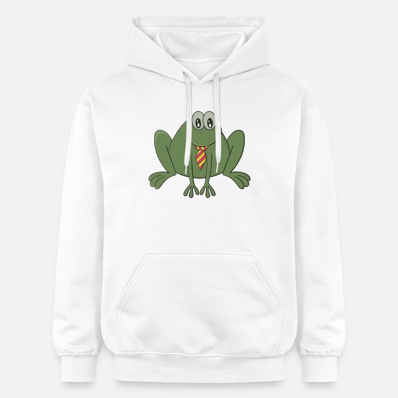 Grenouille avec une cravate - Sweat à capuche Softstyle® Gildan Unisexe - blanc
