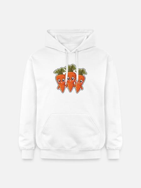 Karla, Kalle and Kim – The Carrot Friends - Gildan Unisex Softstyle® Midweight Hoodie - white