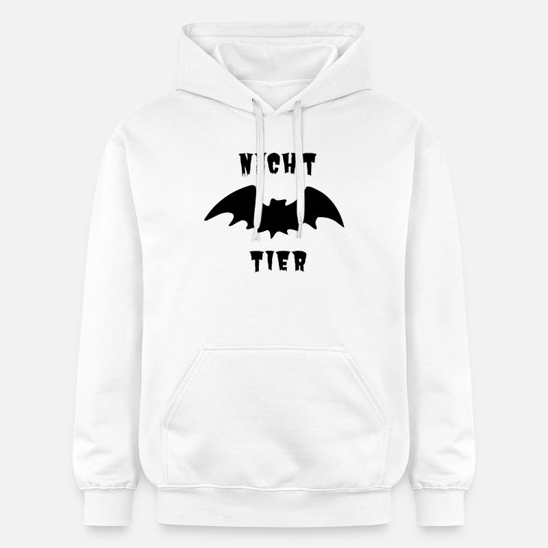 Nachttier_schwarz_1 - Sweat à capuche Softstyle® Gildan Unisexe - blanc