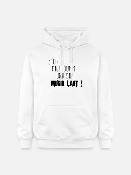 Dich Dumm Musik Laut - Gildan Unisex Softstyle® Midweight Hoodie - Weiß