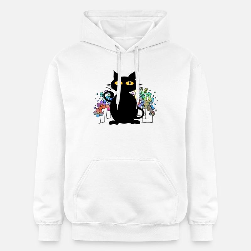 chat - Sweat à capuche Softstyle® Gildan Unisexe - blanc