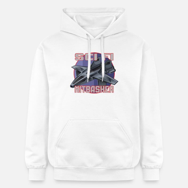 Conception de jet SciFi Kitbasher - Sweat à capuche Softstyle® Gildan Unisexe - blanc