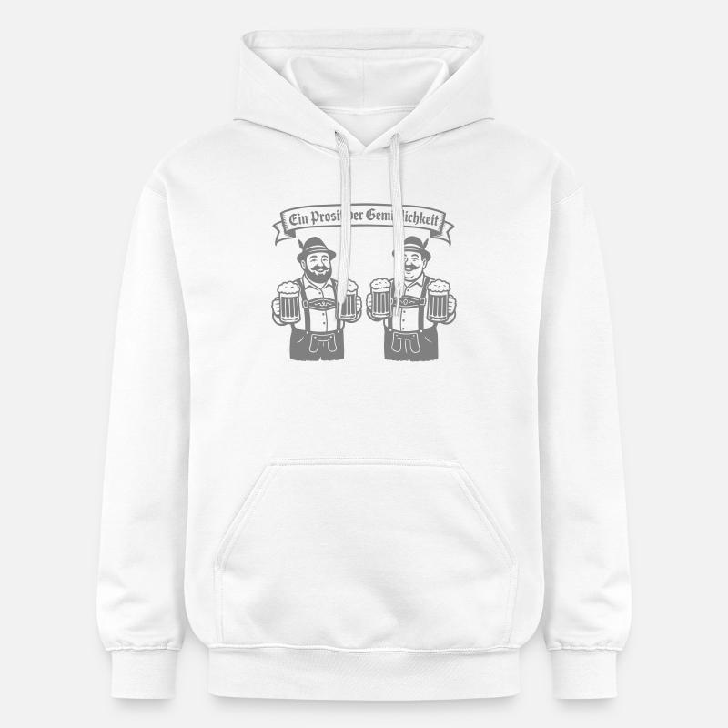 Bier männer - Ein Prosit der Gemütlichkeit - Sweat à capuche Softstyle® Gildan Unisexe - blanc