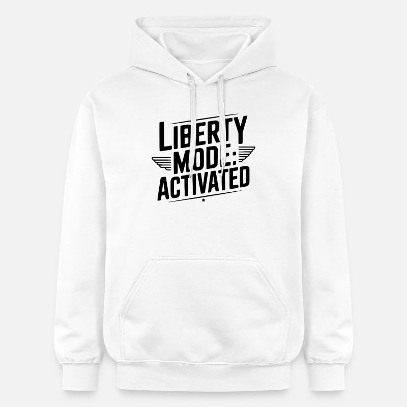 Mode Liberté : Activé - Sweat à capuche Softstyle® Gildan Unisexe - blanc