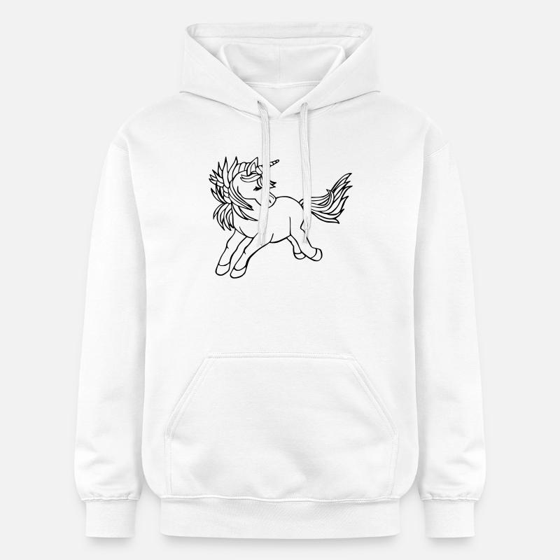 Licorne Einhorn - Sweat à capuche Softstyle® Gildan Unisexe - blanc