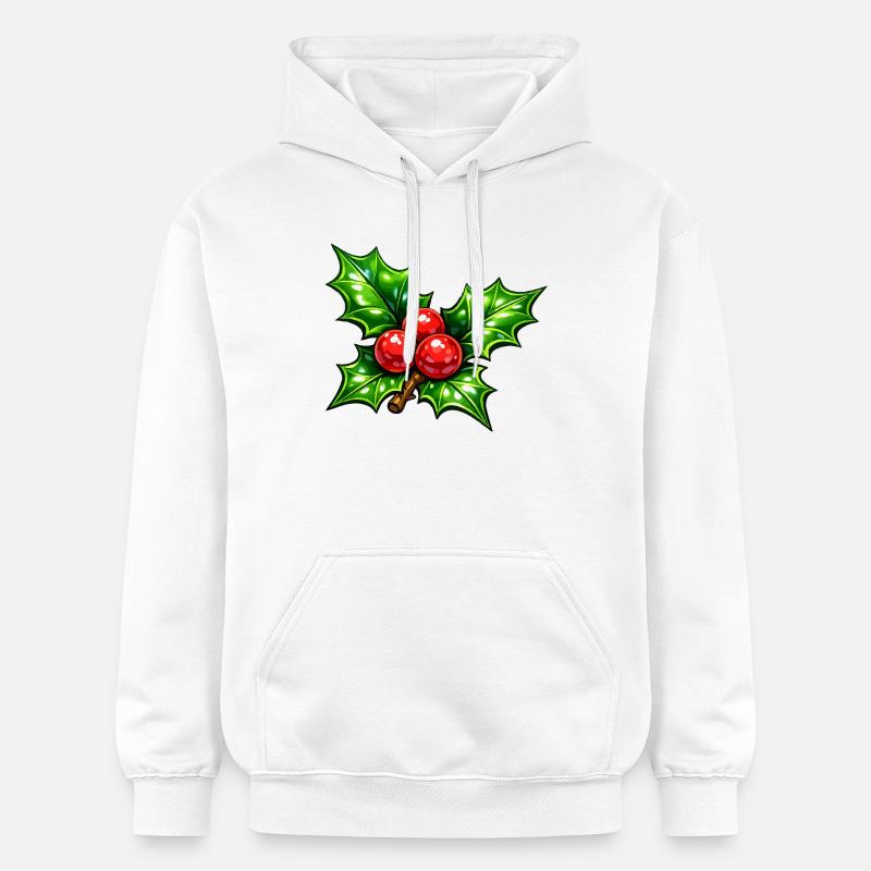 Houx aux baies - Sweat à capuche Softstyle® Gildan Unisexe - blanc