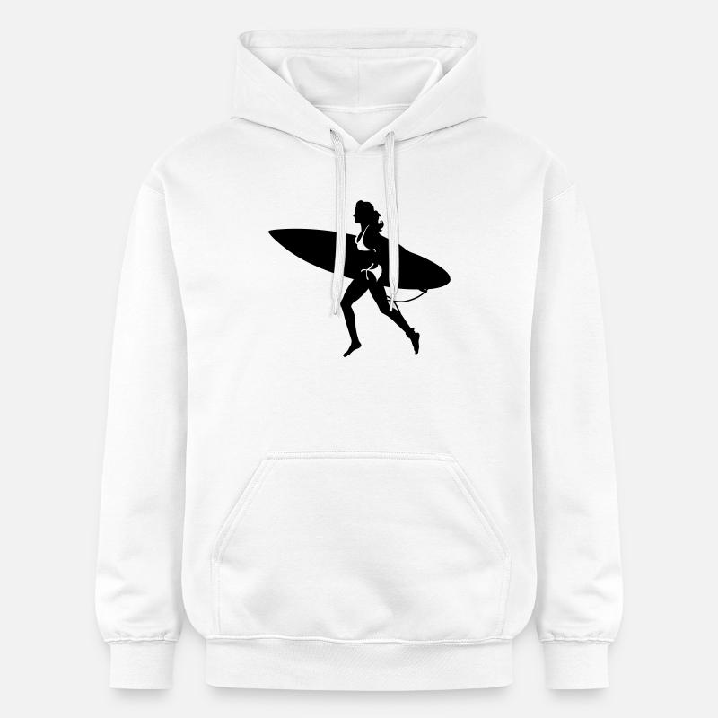 surfing - Sweat à capuche Softstyle® Gildan Unisexe - blanc