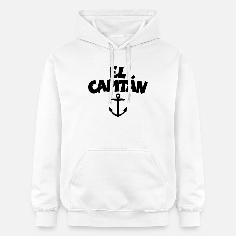 El Capitán ancre (FR) - Sweat à capuche Softstyle® Gildan Unisexe - blanc