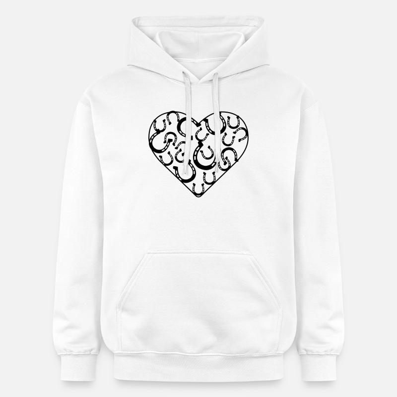 fer à cheval - Sweat à capuche Softstyle® Gildan Unisexe - blanc