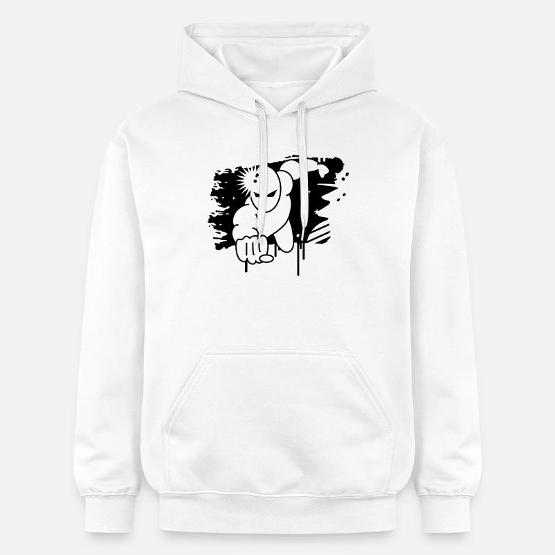 Graffiti de super-héros - Sweat à capuche Softstyle® Gildan Unisexe - blanc